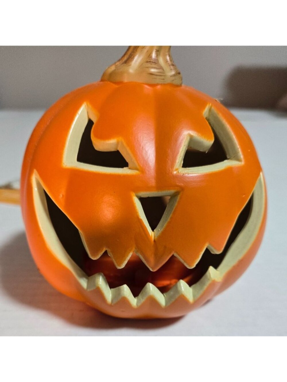 Halloween Light Up Pumpkin 6 Inches Tall 6 Inches Round